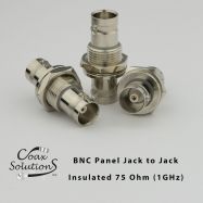 BNC Panel Jack to Jack Adapters - 75 Ohm (1GHz)
